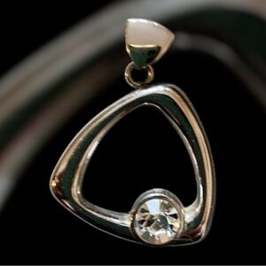 Stainless Steel Pendant with Crystal